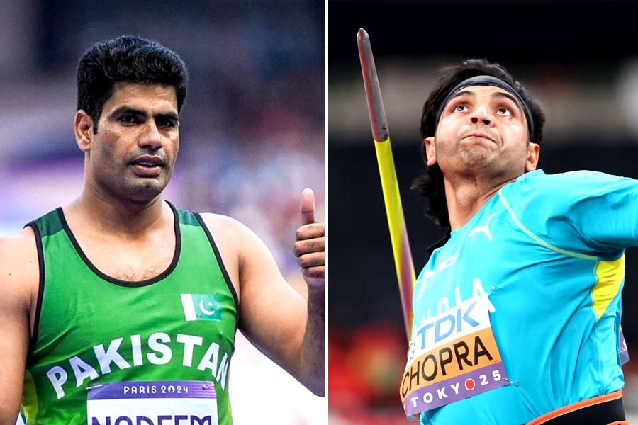 Neeraj Chopra in the final of the World Athletics Championships