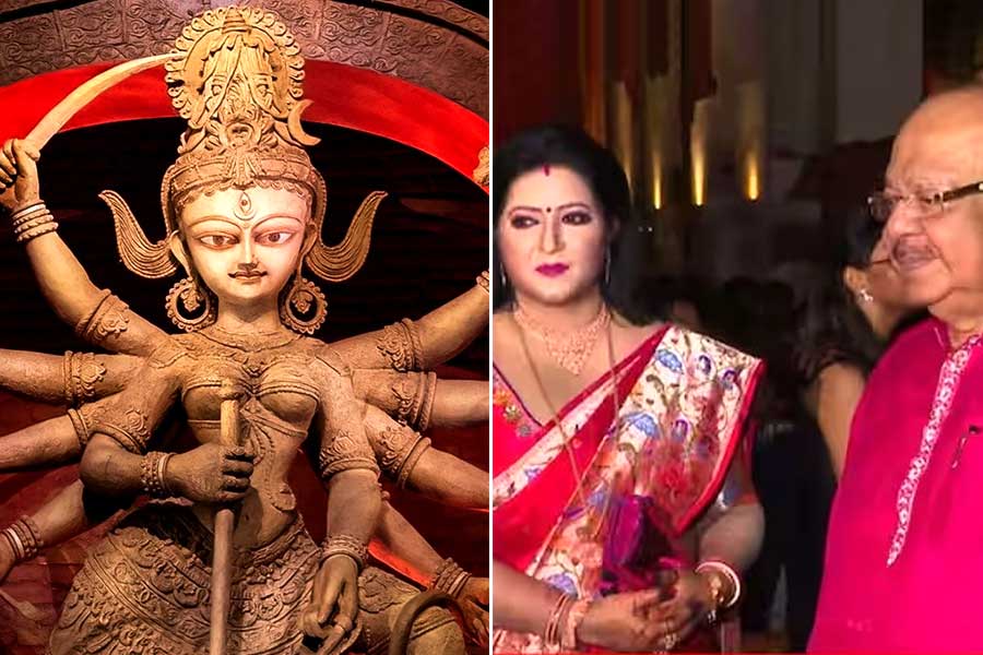 Durga Puja 2025: Baisakhi and Sovan visited suruchi sangha's pandal