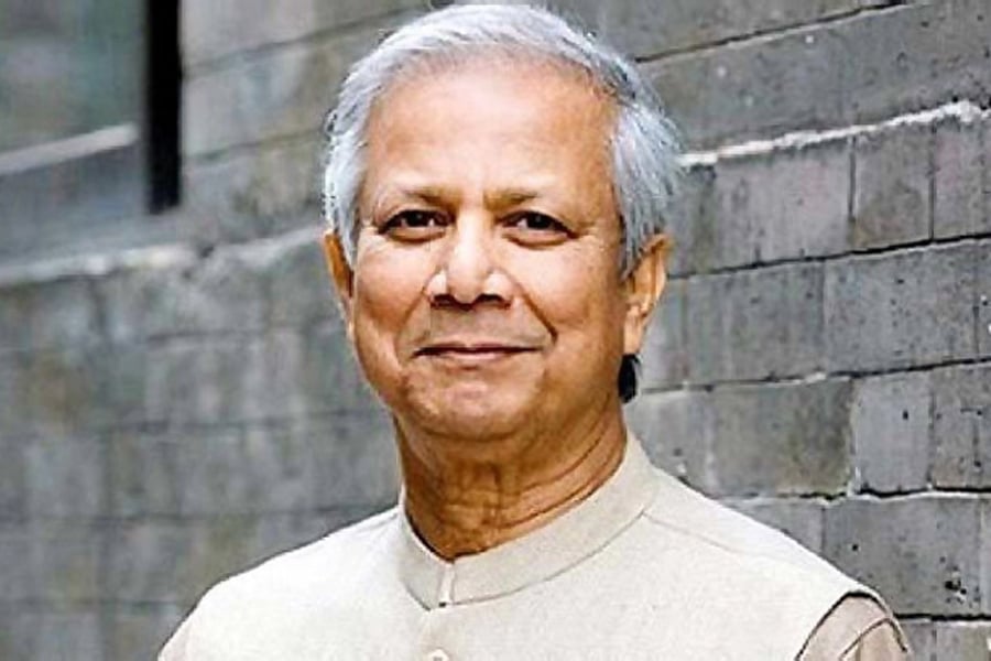 Muhammad Yunus statement in UN protest outside in new york