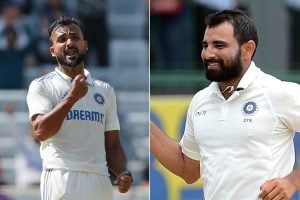 Akash Deep excited before taking to the field with Mohammed Shami for the first time