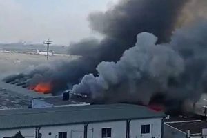 Massive fire engulfs cargo village in Dhaka airport, flight service temporarily halted