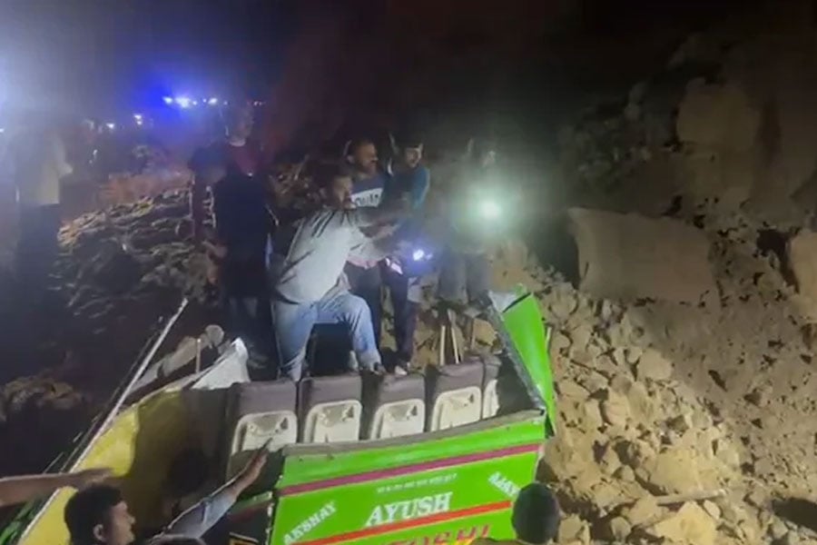 18 dead after a landslide hits bus in Himachal Pradesh