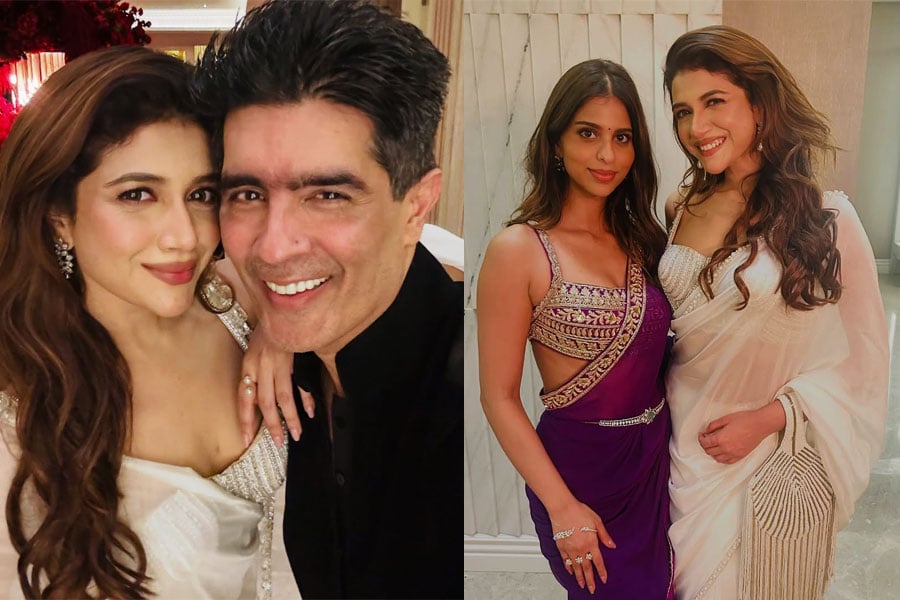 Sauraseni Maitra joins manish malhotras diwali bash, shares glimpse