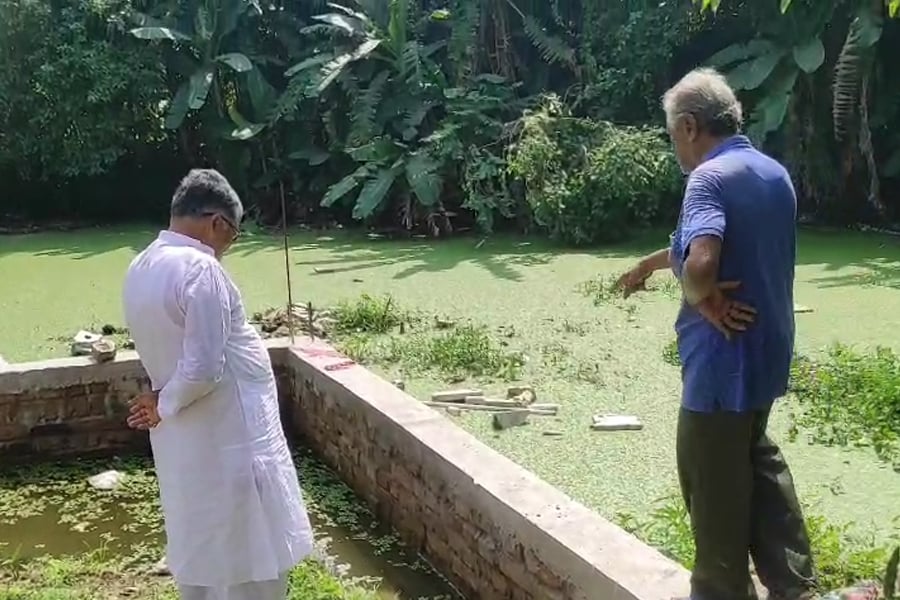 Hooghly a pond has been encroached without the knowledge of administration