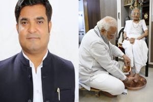 Congress field mohammad Naushad who allegedly aboused mother of modi from jale