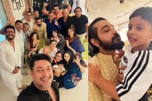 Jisshu, parambrata, prosenjit, Koel at Raj Subhashree's Bijoya adda