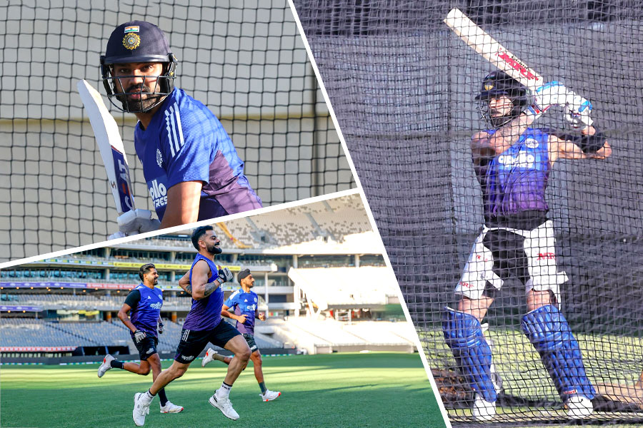 Rohit Sharma, Virat Kohli and others in the net, pictures from Team India's first practice session in Australia
